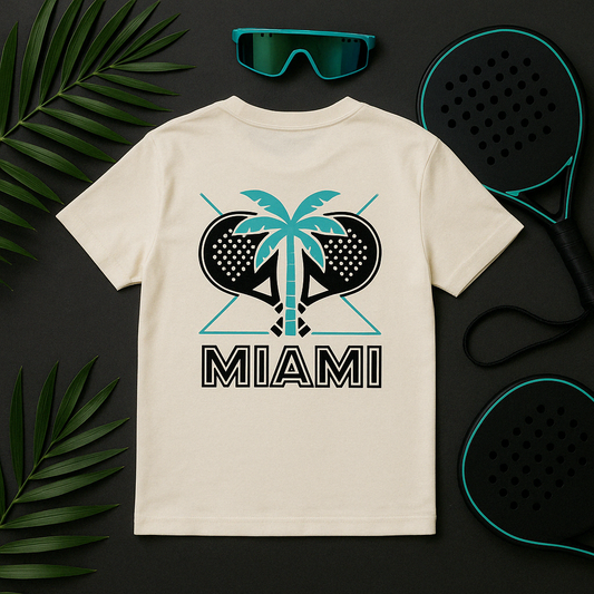Miami Padel Tee - Teal Printify